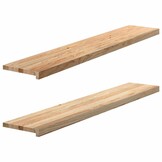 Massief Eikenhouten Vensterbanken 2 stuks - 140x30x2 cm Onbehandeld - 34% Korting