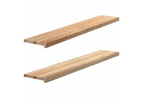 2x Massief Eikenhouten Vensterbanken 140x30x2 cm - Onbehandeld Hout (41% Korting)
