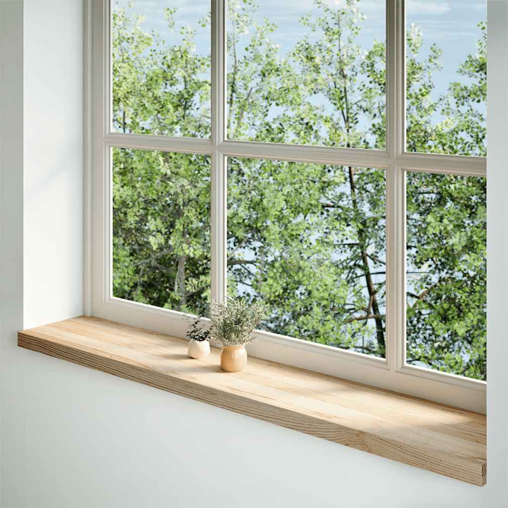 Massief Eikenhouten Vensterbanken 2 stuks - 140x30x2 cm Onbehandeld - 34% Korting