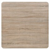Bistrotafel Vierkant (80x80cm) met Stalen Poot - Eikenkleur MDF