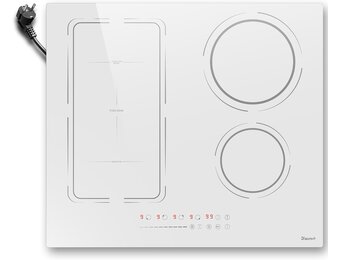 Inductiekookplaat Wit 60cm | 4 Zones | 3500W | 30% Korting