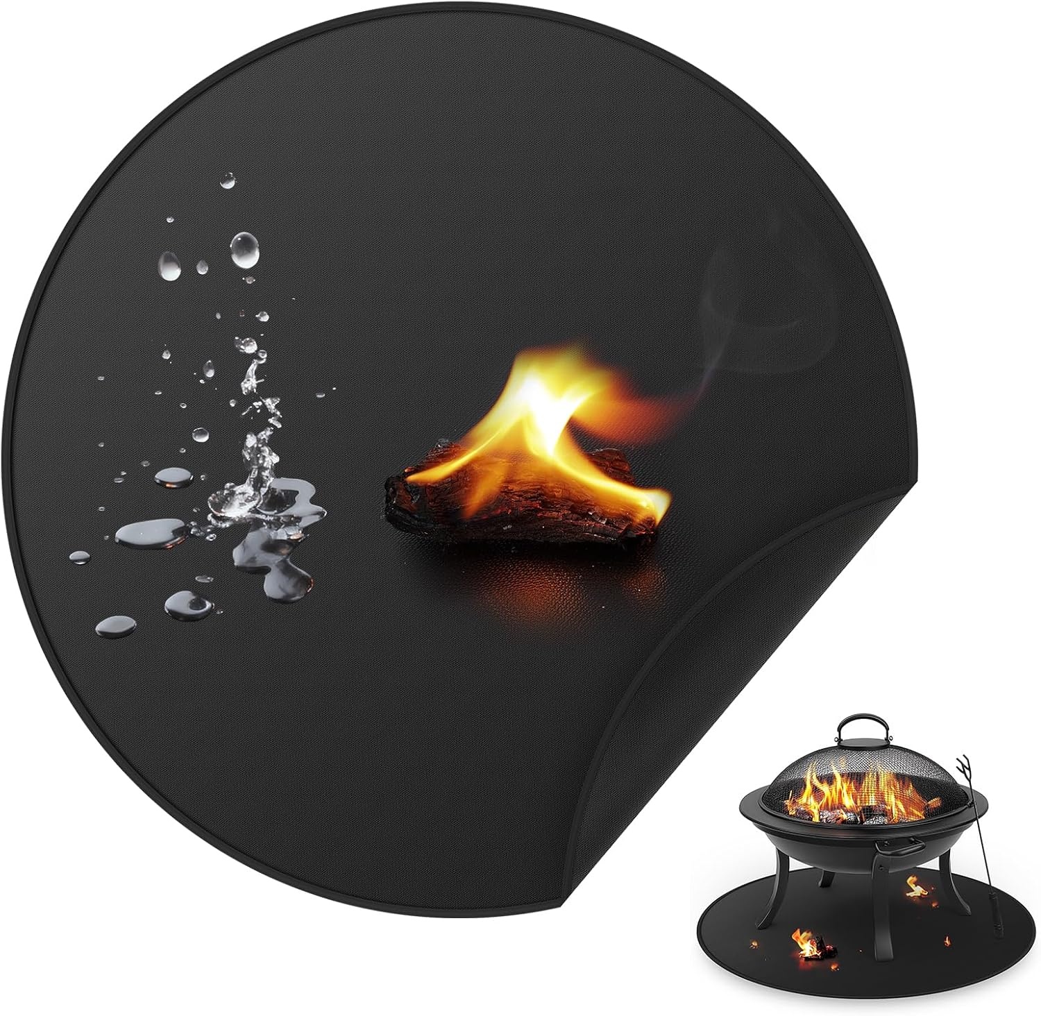Vuurvaste Mat voor Kampvuur & BBQ | Rond 90cm | 50% Korting