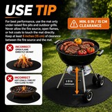 Vuurvaste Mat voor Kampvuur & BBQ | Rond 90cm | 50% Korting