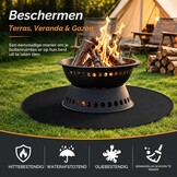 Vuurvaste Mat voor Kampvuur & BBQ | Rond 90cm | 50% Korting