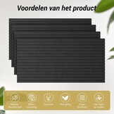 Akoestische Panelen 4-Pack 120x60cm Zwart - 34% Korting