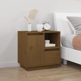 Nachtkastje Grenenhout Honingbruin 50x34x50 cm - 33% Korting