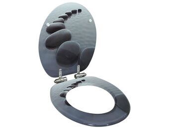 Toiletbril met Soft-Close en Steen Design - 58% Korting