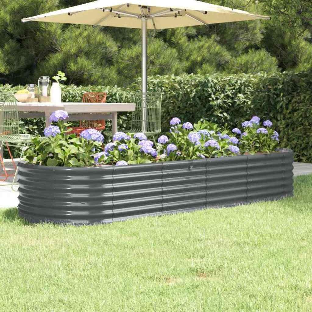 Plantenbak Staal Antraciet 224x80x36 cm - 57% Korting!
