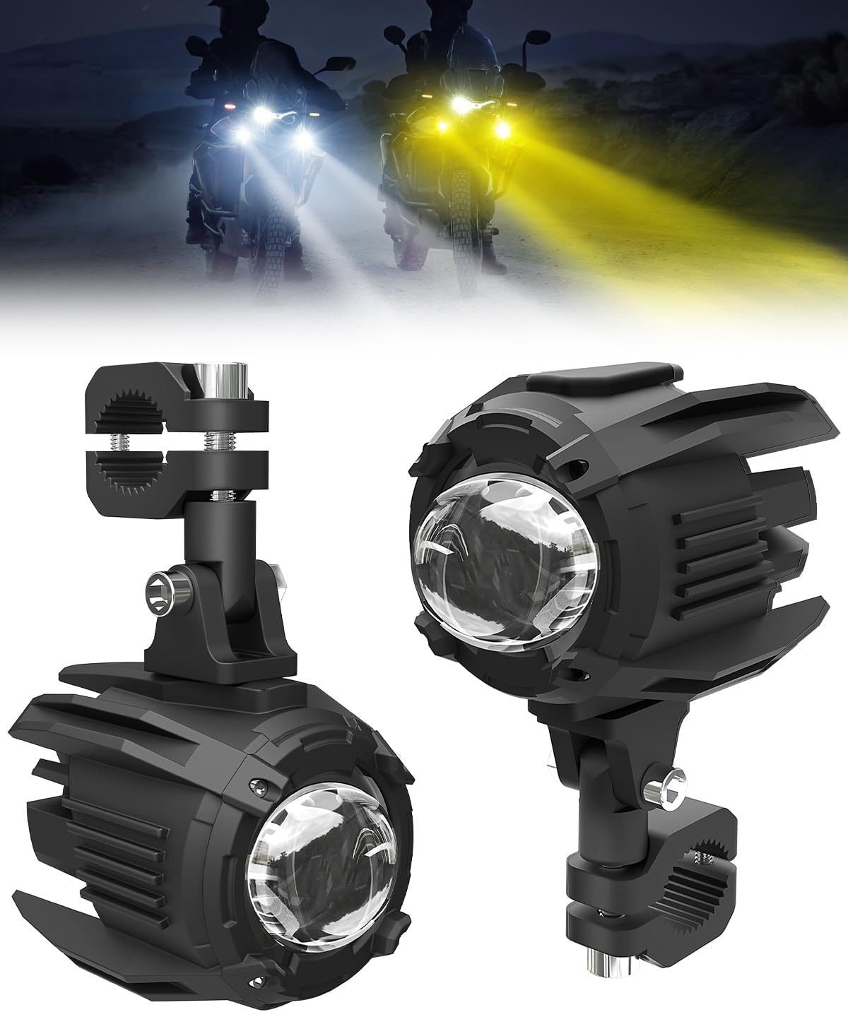 Motorfiets LED Hulplampen 9000LM Tweekleurig | 52% Korting
