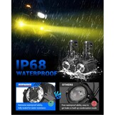 Motorfiets LED Hulplampen 9000LM Tweekleurig | 52% Korting