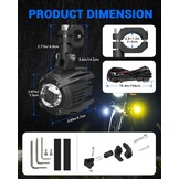 Motorfiets LED Hulplampen 9000LM Tweekleurig | 52% Korting