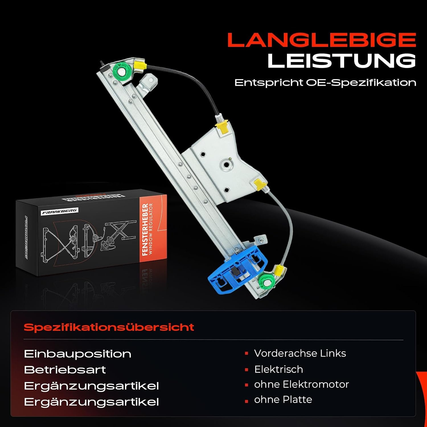 Frankberg Vensterheffer Mechanisme Elektrisch Motor - 34% Korting