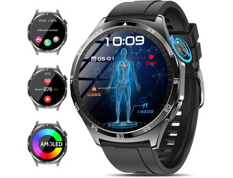 Smartwatch AMOLED 1,43" EKG Bloeddruk Bloedzuurstof - 33% Korting