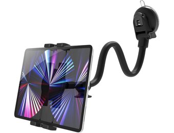 Universele Tablet & Telefoon Autohouder - Flexibele Zwanenhals 34cm - 32% Korting