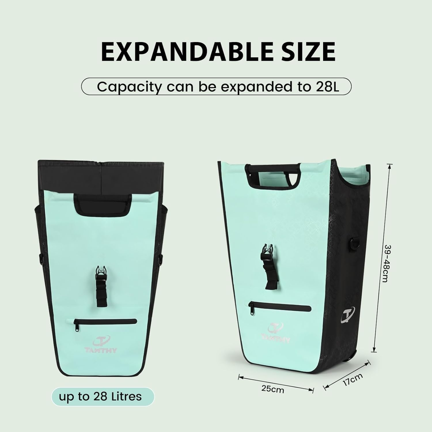 Waterdichte Fietstas 3-in-1 met Koeltas - 22-28L Groen (32% Korting)
