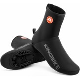 Winter Fietsoverschoenen Thermisch Winddicht Waterafstotend Neopreen Fleece Zwart Maat 44-47 - 31% Korting