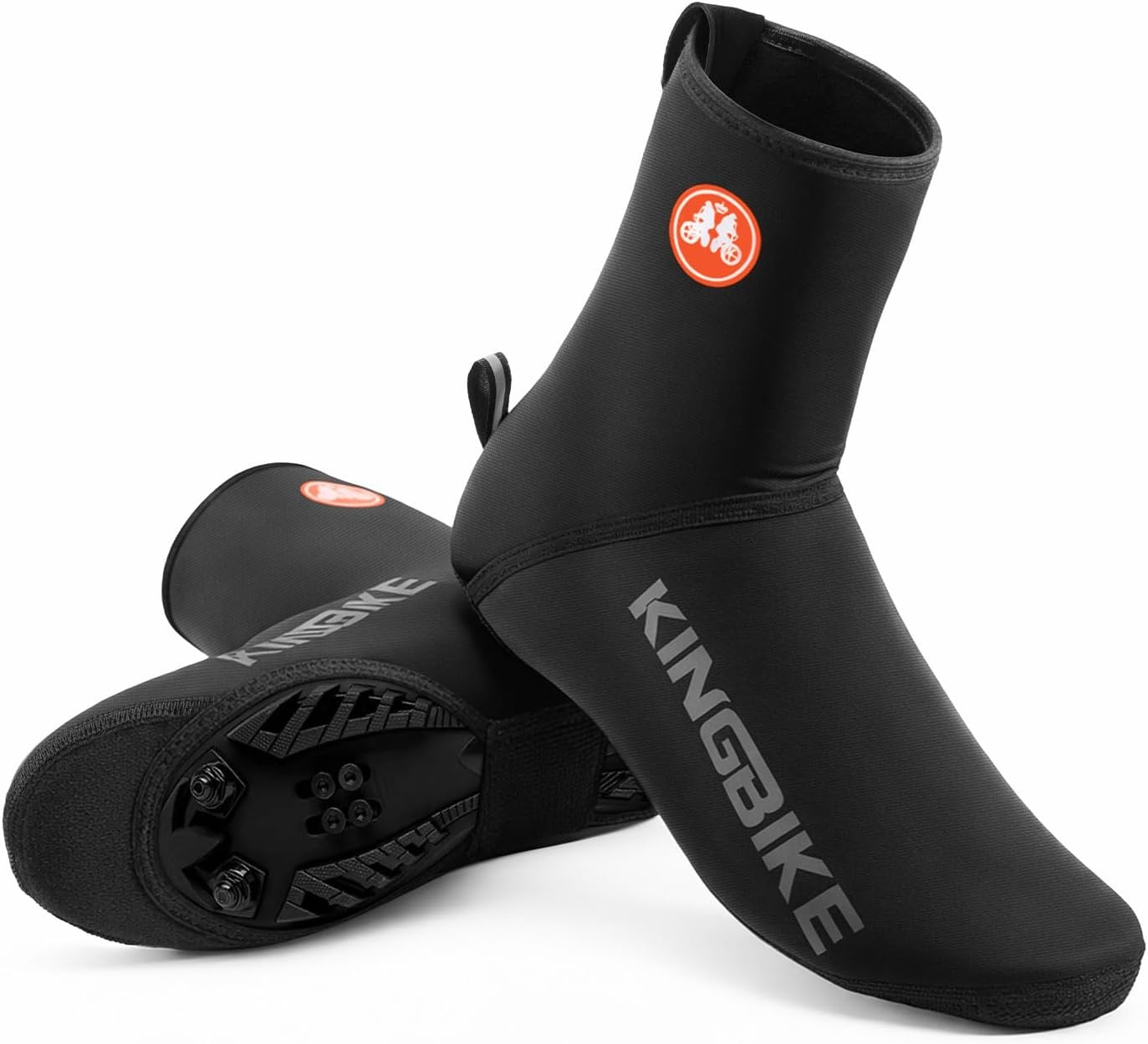 Winter Fietsoverschoenen Thermisch Winddicht Waterafstotend Neopreen Fleece Zwart Maat 44-47 - 31% Korting