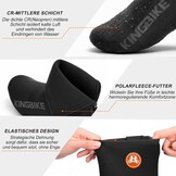 Winter Fietsoverschoenen Thermisch Winddicht Waterafstotend Neopreen Fleece Zwart Maat 44-47 - 31% Korting