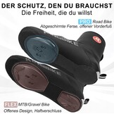 Winter Fietsoverschoenen Thermisch Winddicht Waterafstotend Neopreen Fleece Zwart Maat 44-47 - 31% Korting