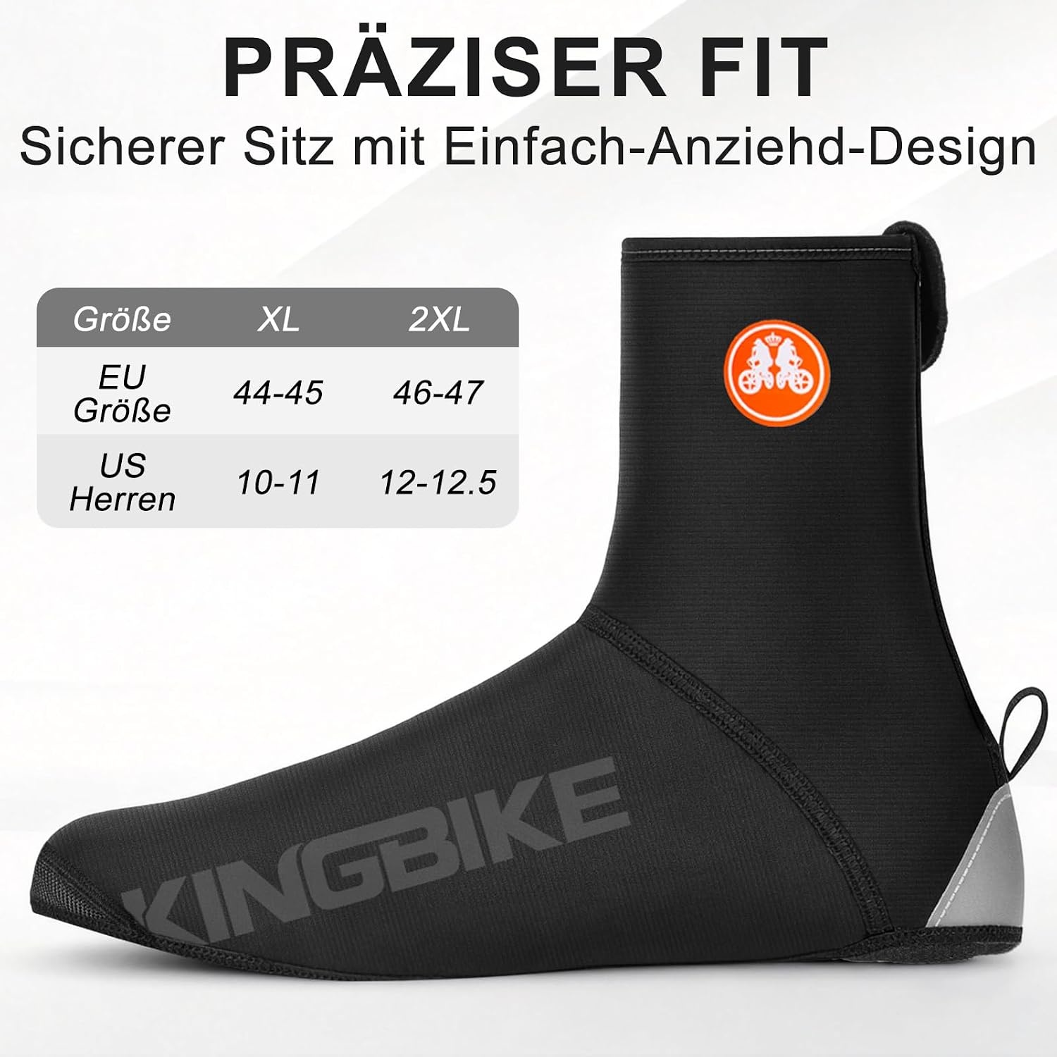 Winter Fietsoverschoenen Thermisch Winddicht Waterafstotend Neopreen Fleece Zwart Maat 44-47 - 31% Korting