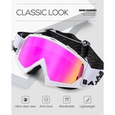 Motorcross & MTB Bril: Tactische Veiligheidsbril Wit Lila (Small, 31% Korting)