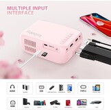 Draagbare projector, outdoor projector, led-esthetische video-mini-projector voor buiten, draagbare films, compatibel met HDMI, USB, laptop, tv-stick, iOS en Android telefoon