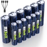 Oplaadbare AA & AAA Batterijen 1.5V met USB-C | 12 Stuks | 34% Korting