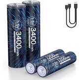 Oplaadbare AA & AAA Batterijen 1.5V met USB-C | 12 Stuks | 34% Korting