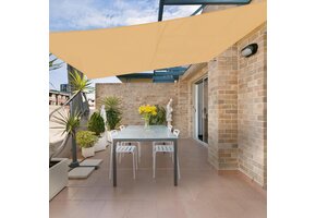 Rechthoekig Schaduwdoek 5x6m Zandkleur - 40% Korting