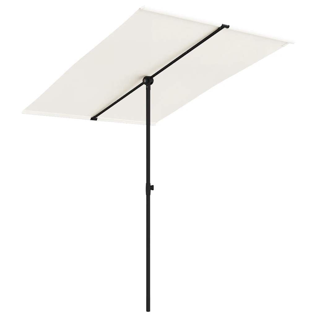 Parasol Zandwit met Aluminium Paal - 33% Korting!