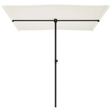 Parasol Zandwit met Aluminium Paal - 33% Korting!