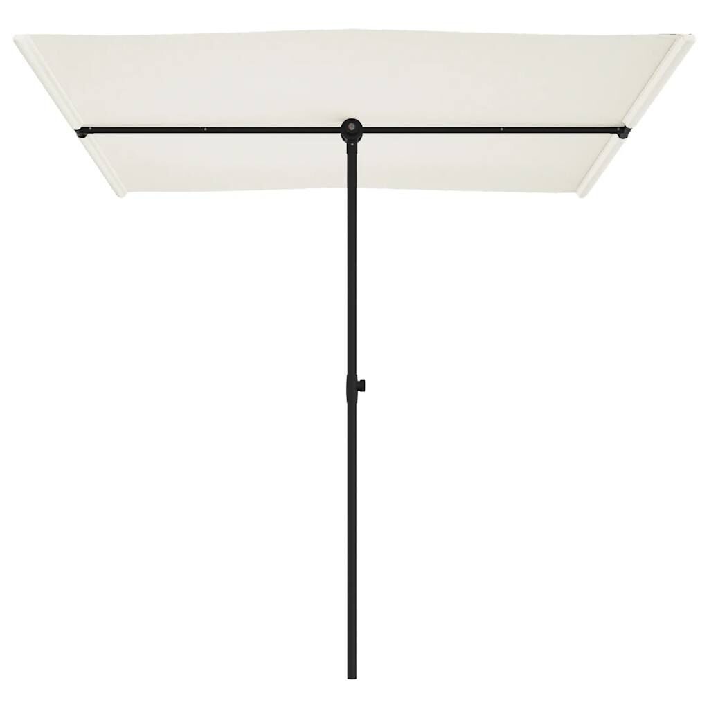 Parasol Zandwit met Aluminium Paal - 33% Korting!