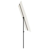 Parasol Zandwit met Aluminium Paal - 33% Korting!