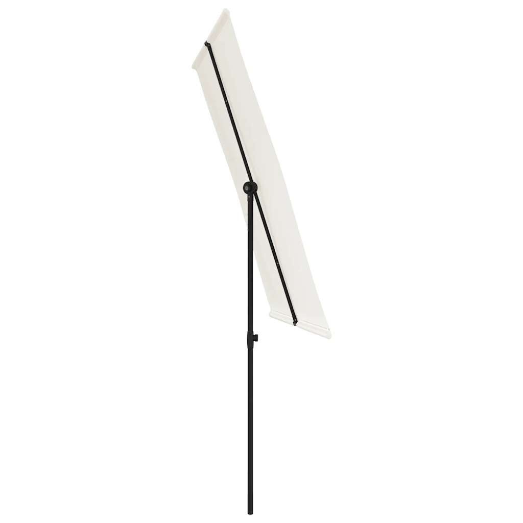 Parasol Zandwit met Aluminium Paal - 33% Korting!