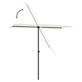 Parasol Zandwit met Aluminium Paal - 33% Korting!