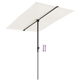 Parasol Zandwit met Aluminium Paal - 33% Korting!