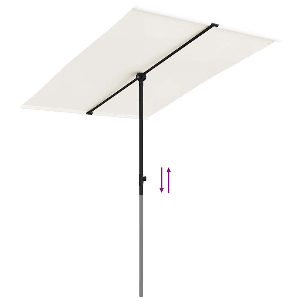 Parasol Zandwit met Aluminium Paal - 33% Korting!