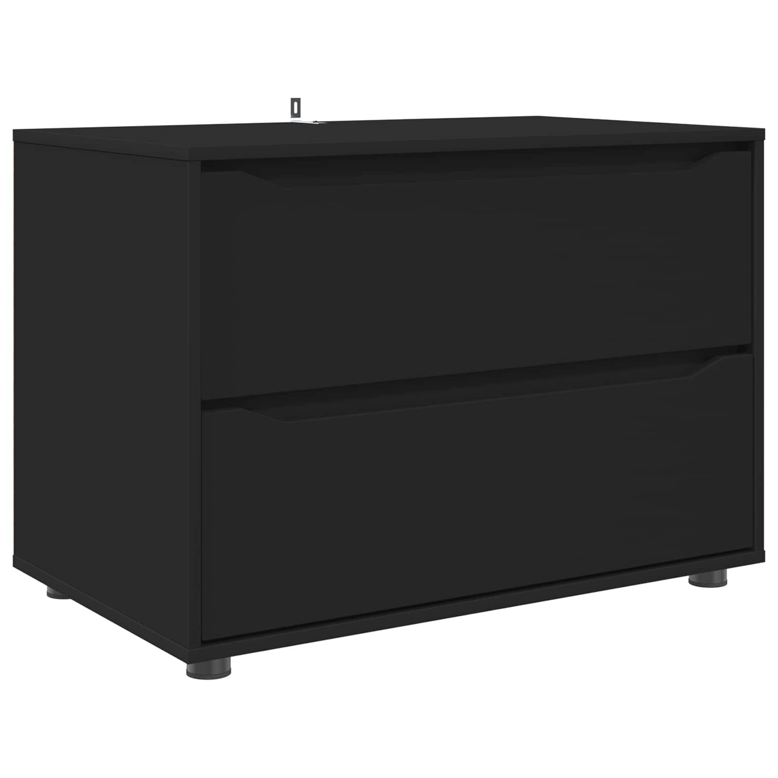 vidaXL Opbergkast 80 x 48 x 57 cm Bewerkt hout Zwart