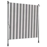 Rolgordijn Buiten Antraciet/Wit 200x270 cm - 34% Korting