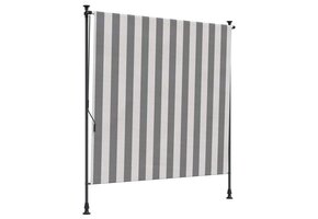 Buiten Rolgordijn Antraciet & Wit 200x270cm - 41% Korting