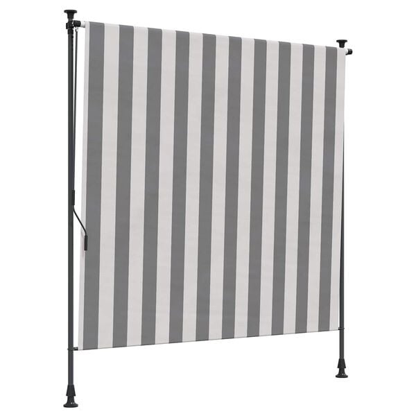 Rolgordijn Buiten Antraciet/Wit 200x270 cm - 34% Korting