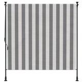 Rolgordijn Buiten Antraciet/Wit 200x270 cm - 34% Korting