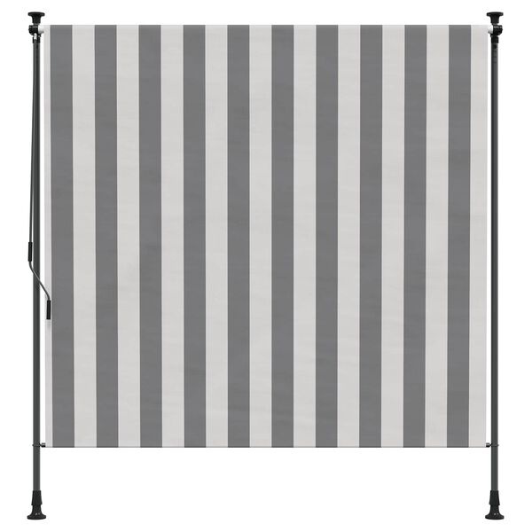 Rolgordijn Buiten Antraciet/Wit 200x270 cm - 34% Korting