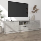 Tv-meubel 140x35x40 cm Bewerkt Hout Betongrijs - 34% Korting