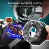 Elektrische Koffiemolen - 28 standen - Zwart - 32% Korting
