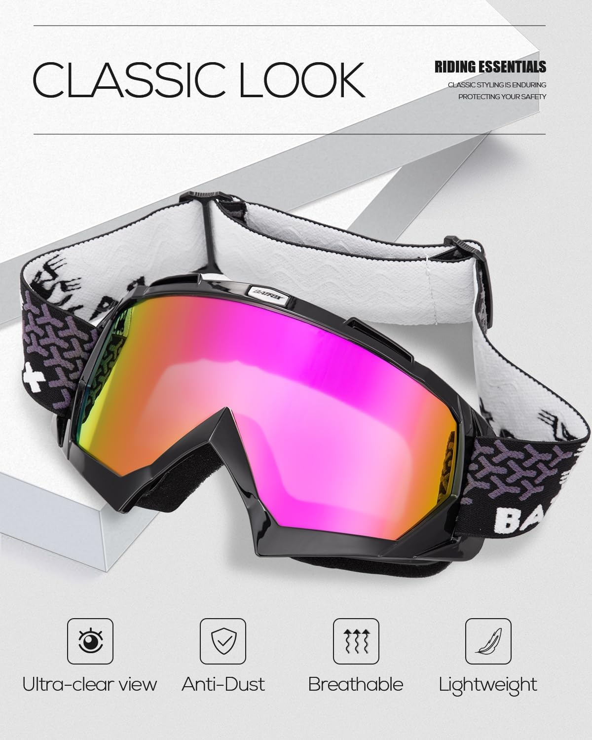 Crossbril Motorfiets Fiets Ski Veiligheidsbril Anti-condens (31% korting)