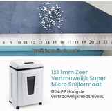 Papierversnipperaar P7 Microsnijding 1x1mm - 35% Korting