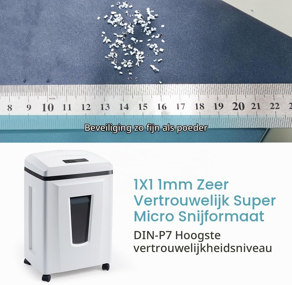 Papierversnipperaar P7 Microsnijding 1x1mm - 35% Korting