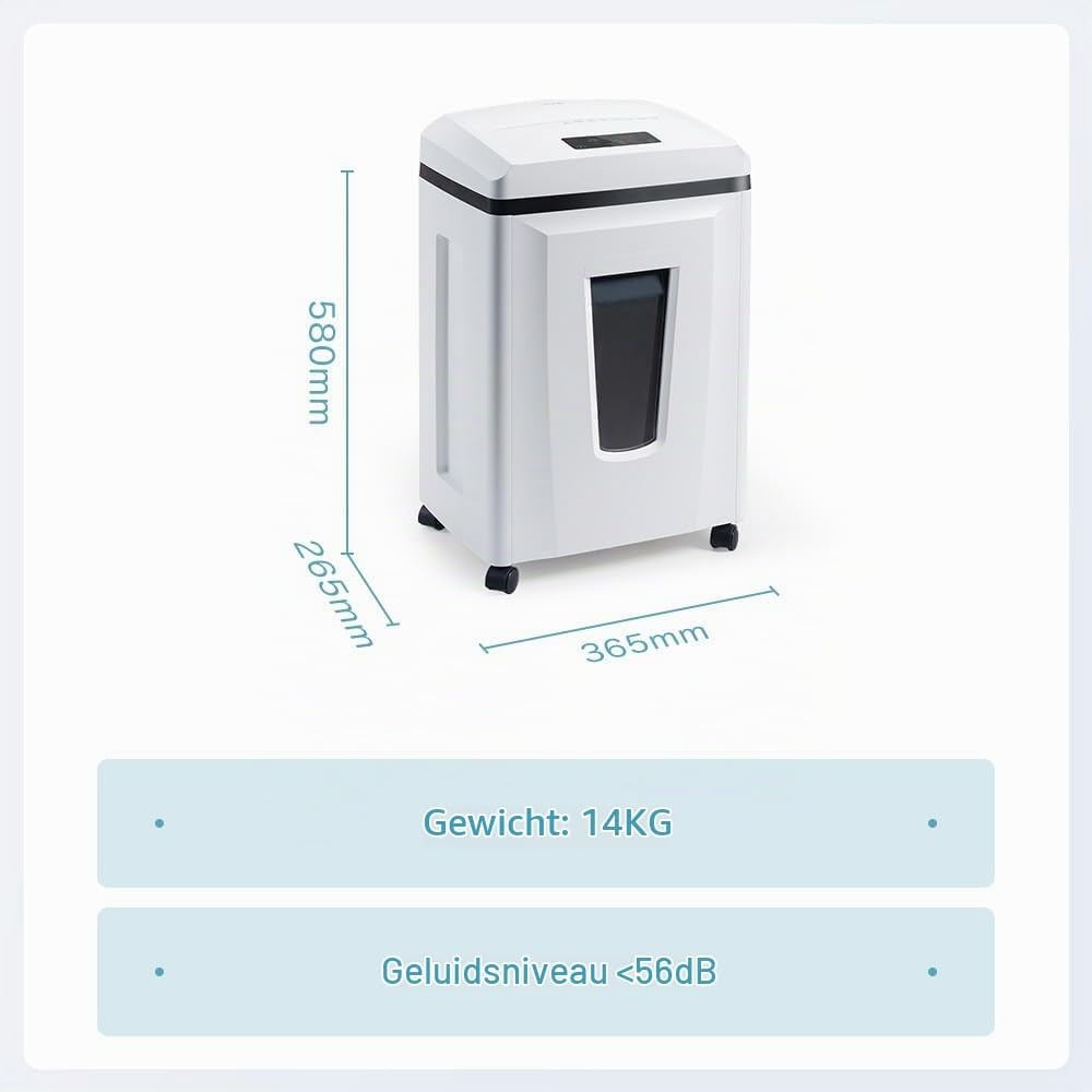 Papierversnipperaar P7 Microsnijding 1x1mm - 35% Korting