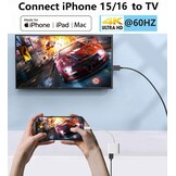 USB-C naar HDMI Adapter 4K@60Hz + 100W PD - MFi Certificaat | 27% Korting